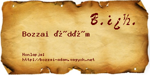 Bozzai Ádám névjegykártya