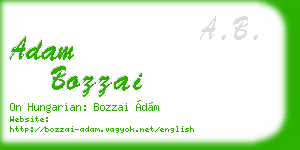 adam bozzai business card