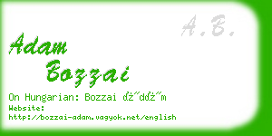 adam bozzai business card